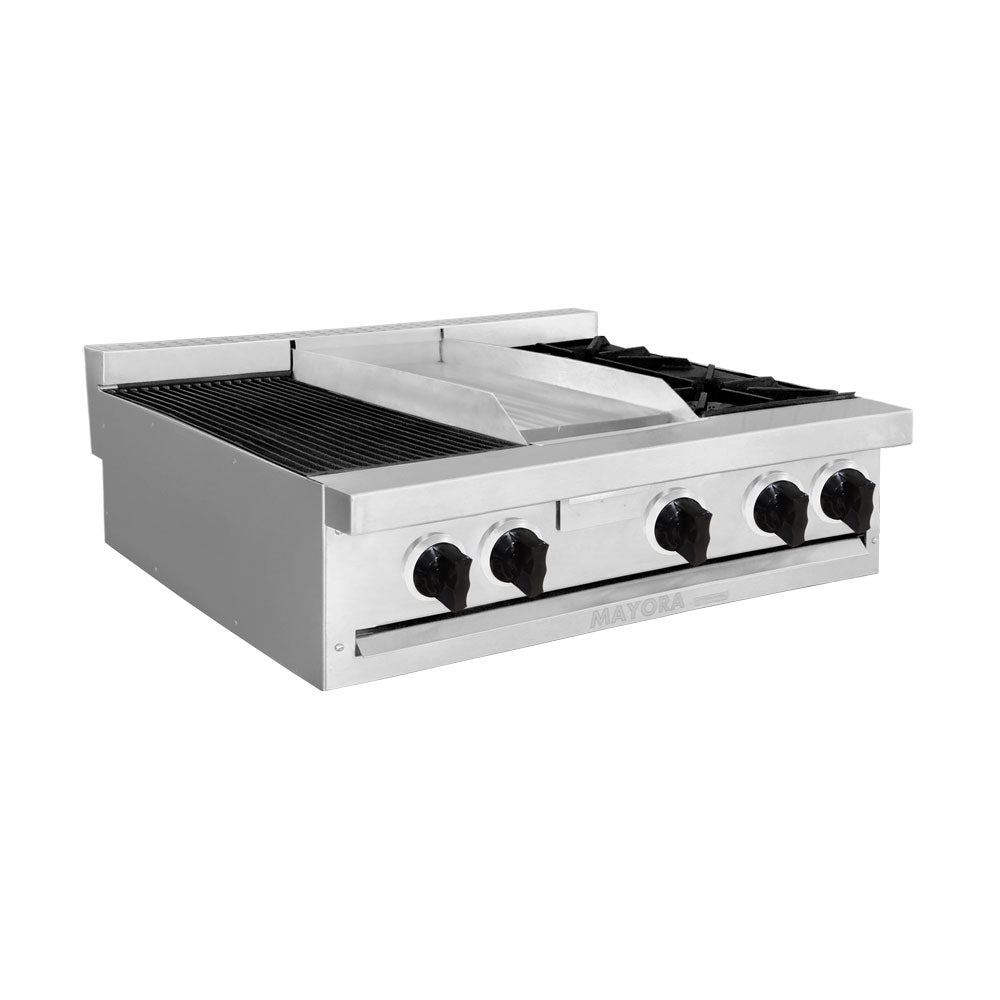 Estufa Modular International Mayora EM3-1A+1P+1Q Con Asador, Plancha Y 2 Quemadores