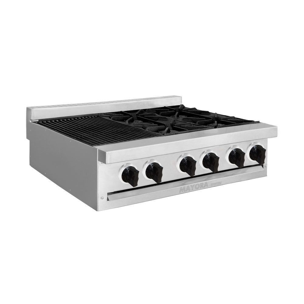 Estufa Modular International Mayora EM3-1A+2Q Con Asador y 4 Quemadores