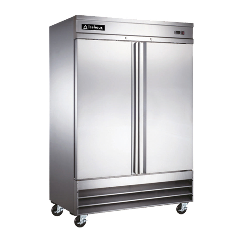 Refrigerador De Acero Inoxidable Icehaus RV-2PS-SS-01 Puertas Solidas