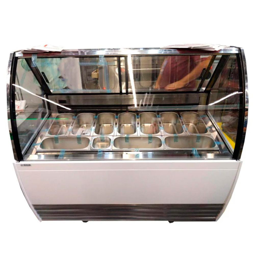 Vitrina Exhibidora De Helados Migsa DW-10 De 10 Insertos