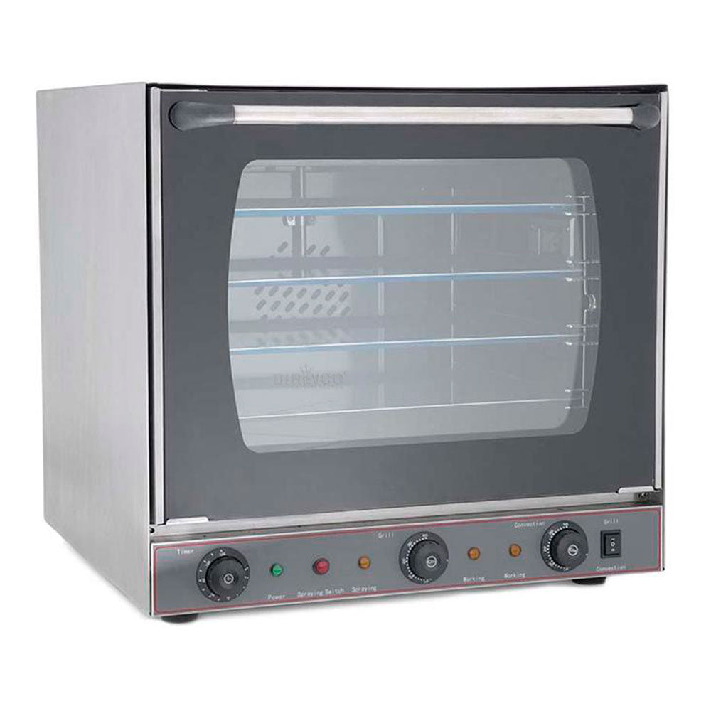 Horno De Convección Migsa EN-30A Electrico Con Vapor Y Resistencia Superior De 4 Niveles De Puerta Con Doble Cristal