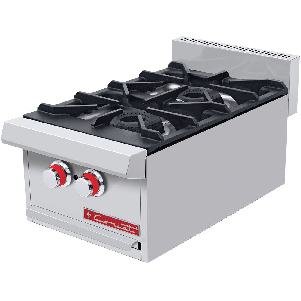 Parrilla Coriat PCV-2 HD De 2 Quemadores, Parrilla En Hierro Gris Y Cubierta Semi-Sellada Linea Premium